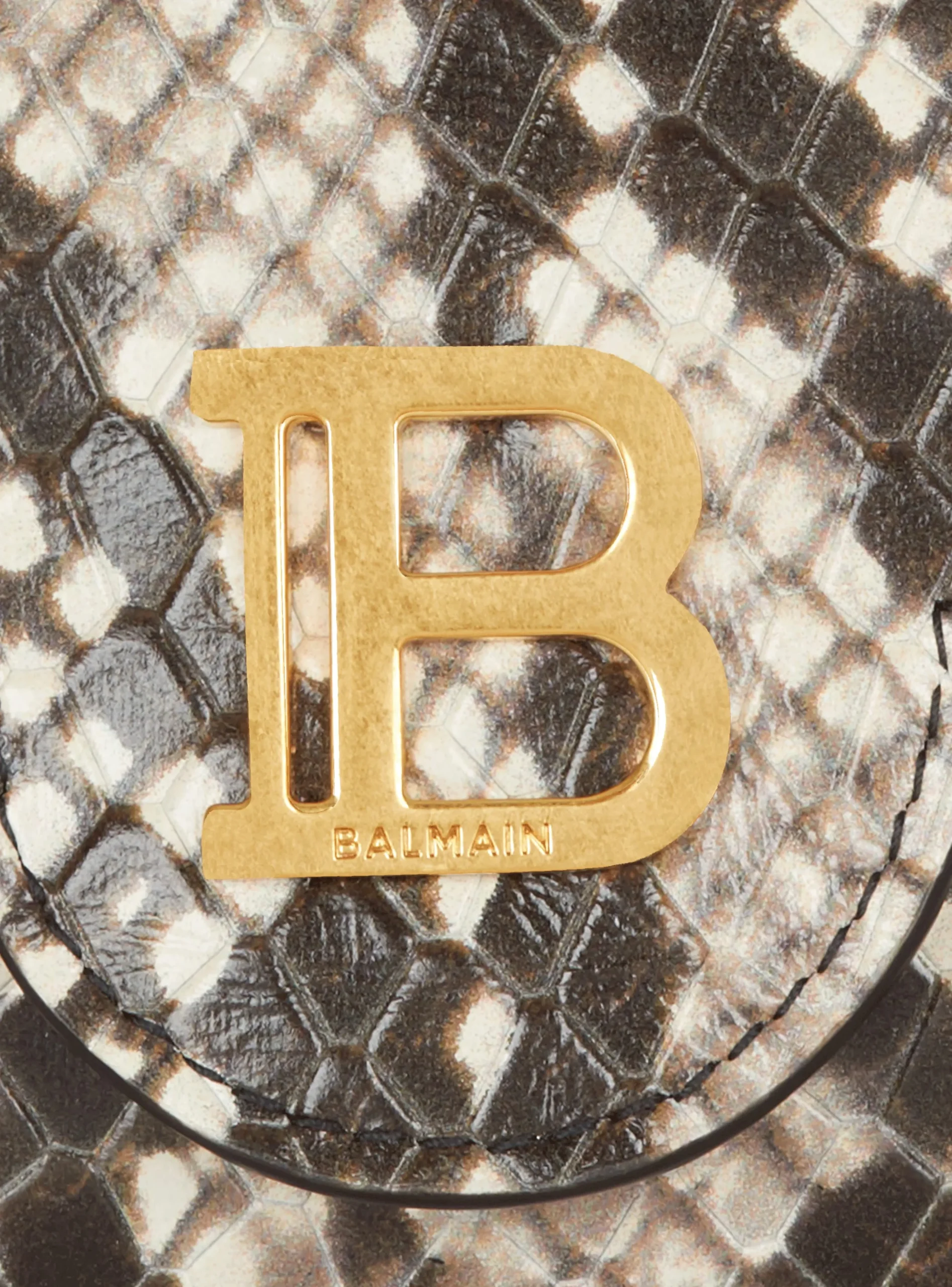 Women Balmain B-Buzz Snakeskin-effect Leather Purse