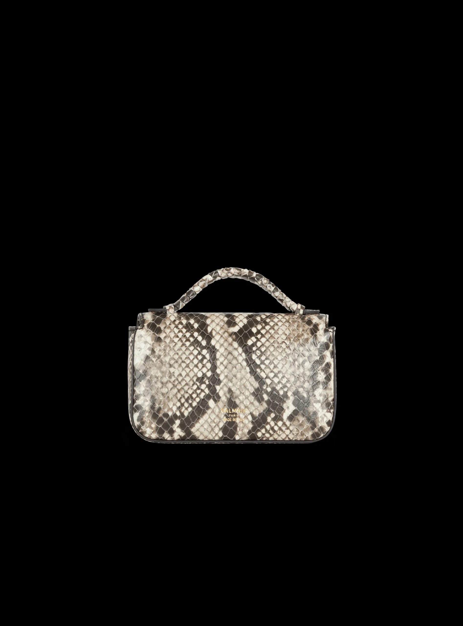 Women Balmain B-Buzz Snakeskin-effect Leather Mini Bag