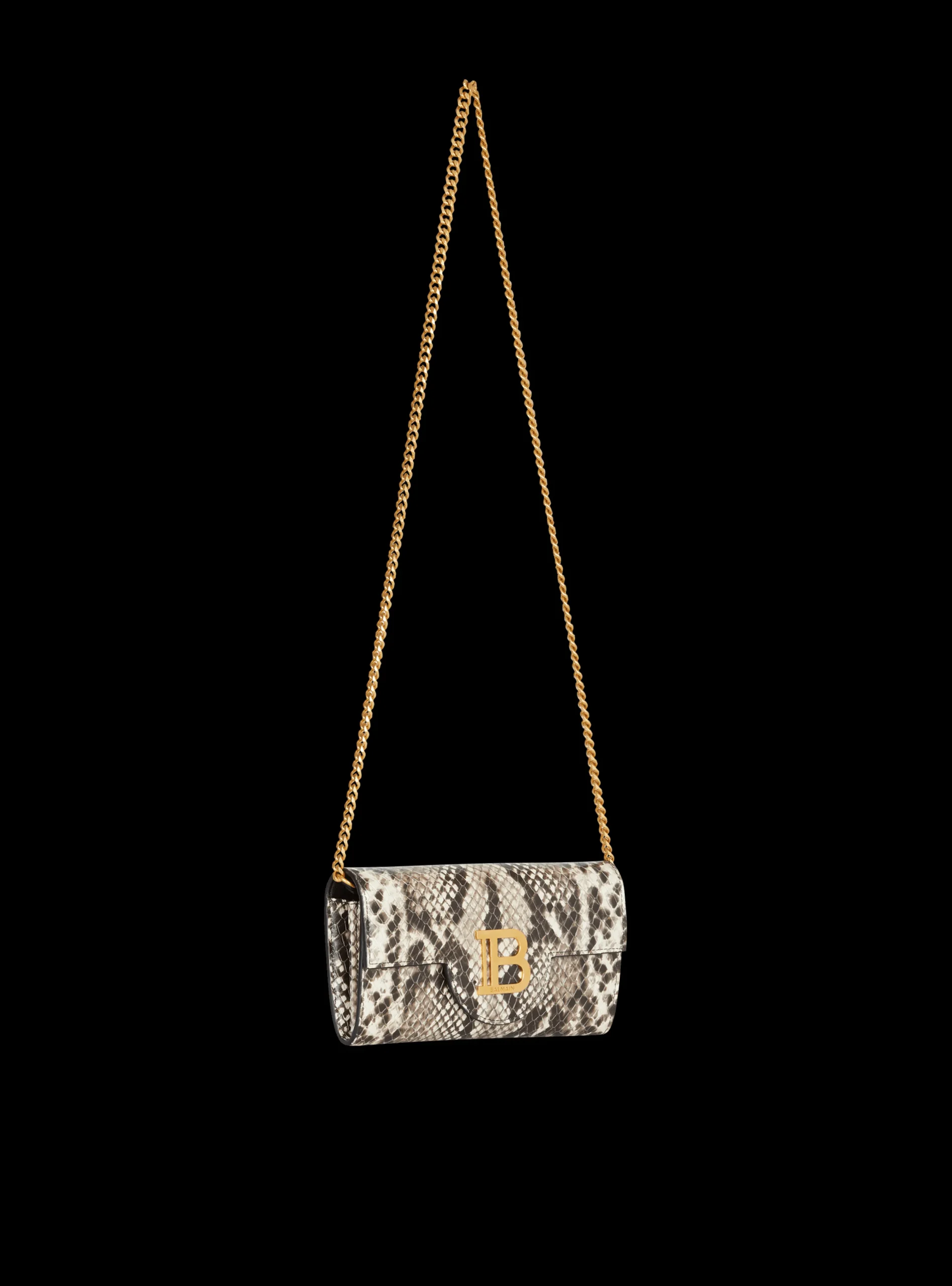 Women Balmain B-Buzz Snakeskin-effect Leather Wallet
