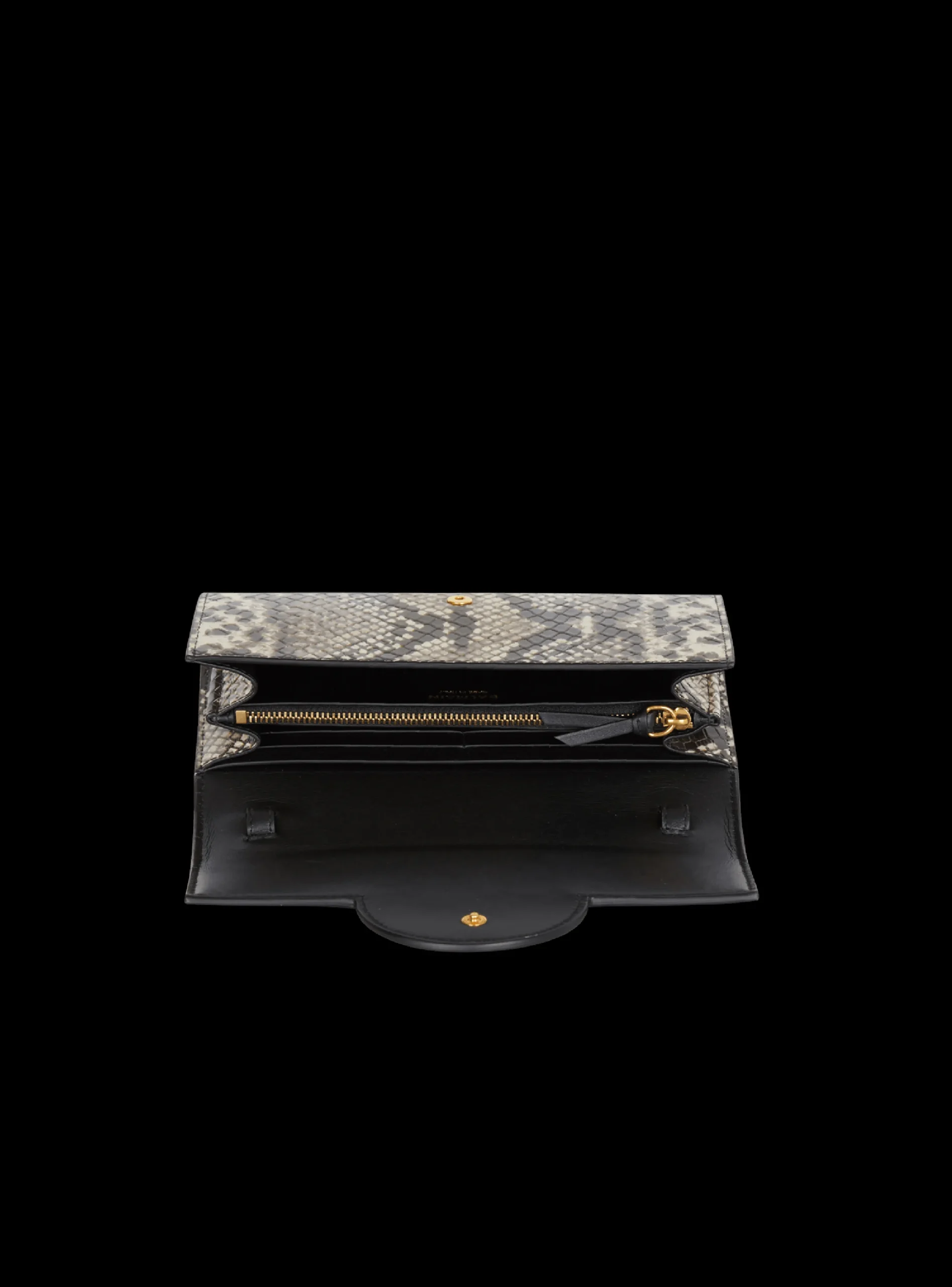 Women Balmain B-Buzz Snakeskin-effect Leather Wallet