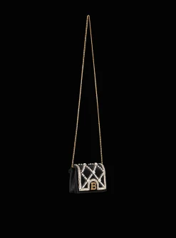 Women Balmain B-Buzz Velvet And Pearl Card Holder