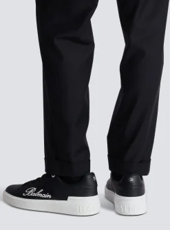 Balmain B-Court Signature Calfskin Trainers
