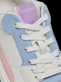 Women Balmain B-Court Flip Leather Trainers