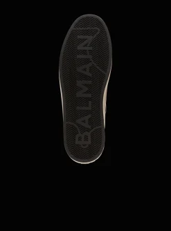 Balmain B-Court Flip Snakeskin-effect Leather And Suede Trainers