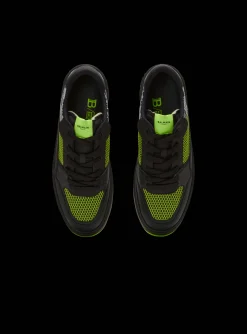 Balmain B-Court Flip Snakeskin-effect Leather And Mesh Trainers