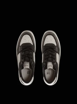 Balmain B-Court Flip Trainers In Leather And Suede