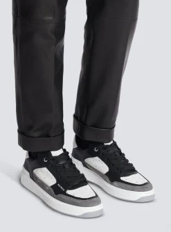 Balmain B-Court Flip Trainers In Leather And Suede