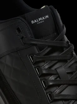 Balmain B-Court Mid-top Leather Trainers