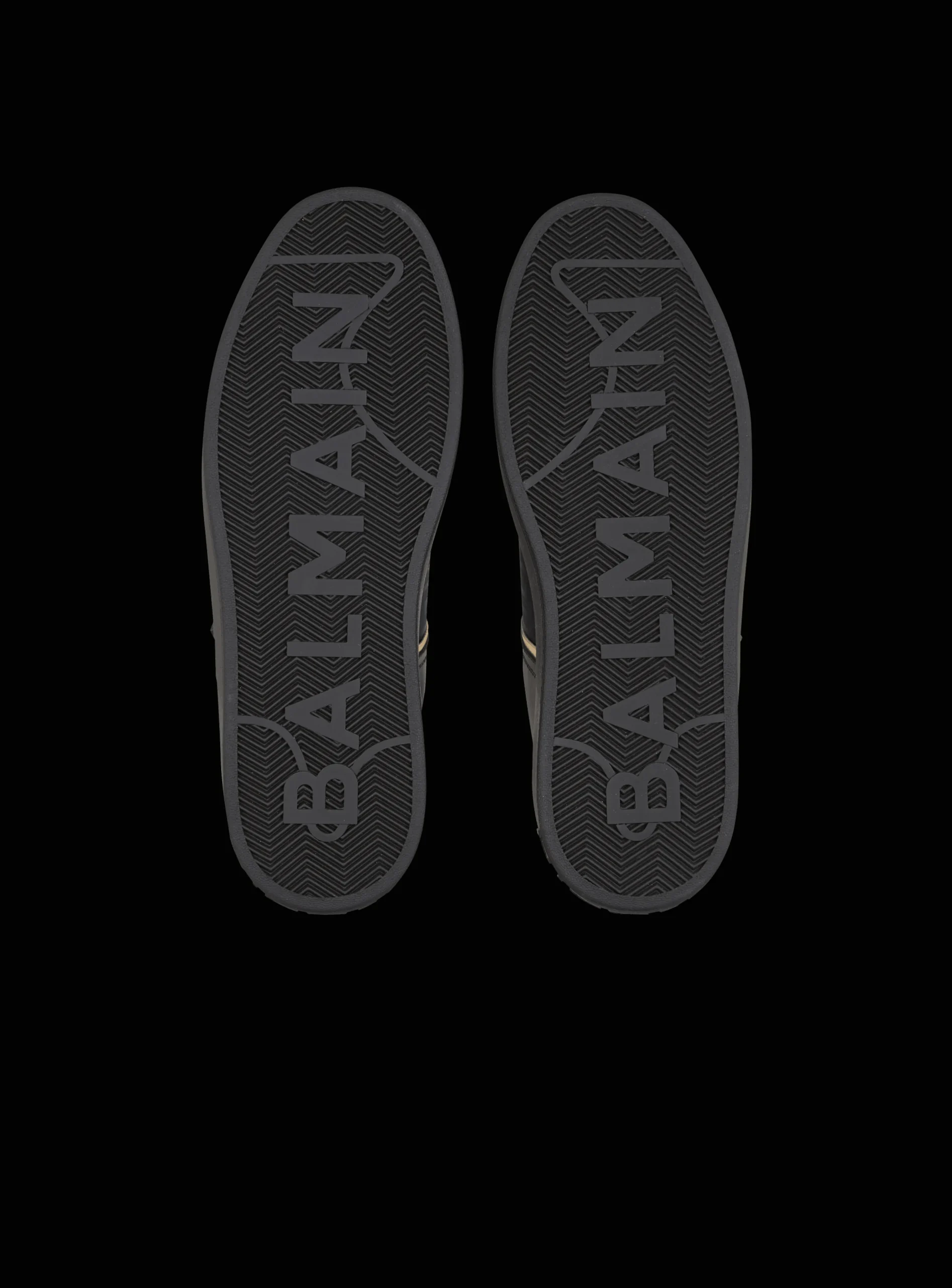 Balmain B-Court Monogrammed Nylon And Leather Trainers