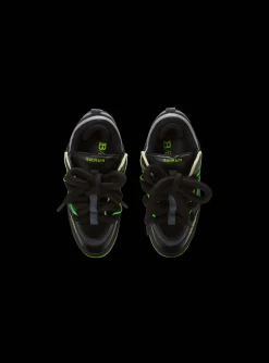 Balmain B-Court Puffy Skate Trainers In Calfskin And Suede