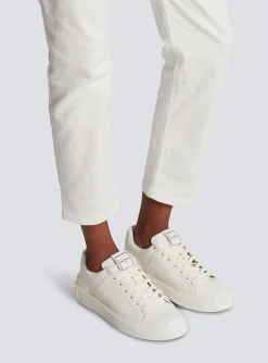 Women Balmain B-Court Trainers In Calfskin