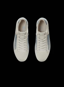 Balmain B-Court Trainers In Leather And Denim