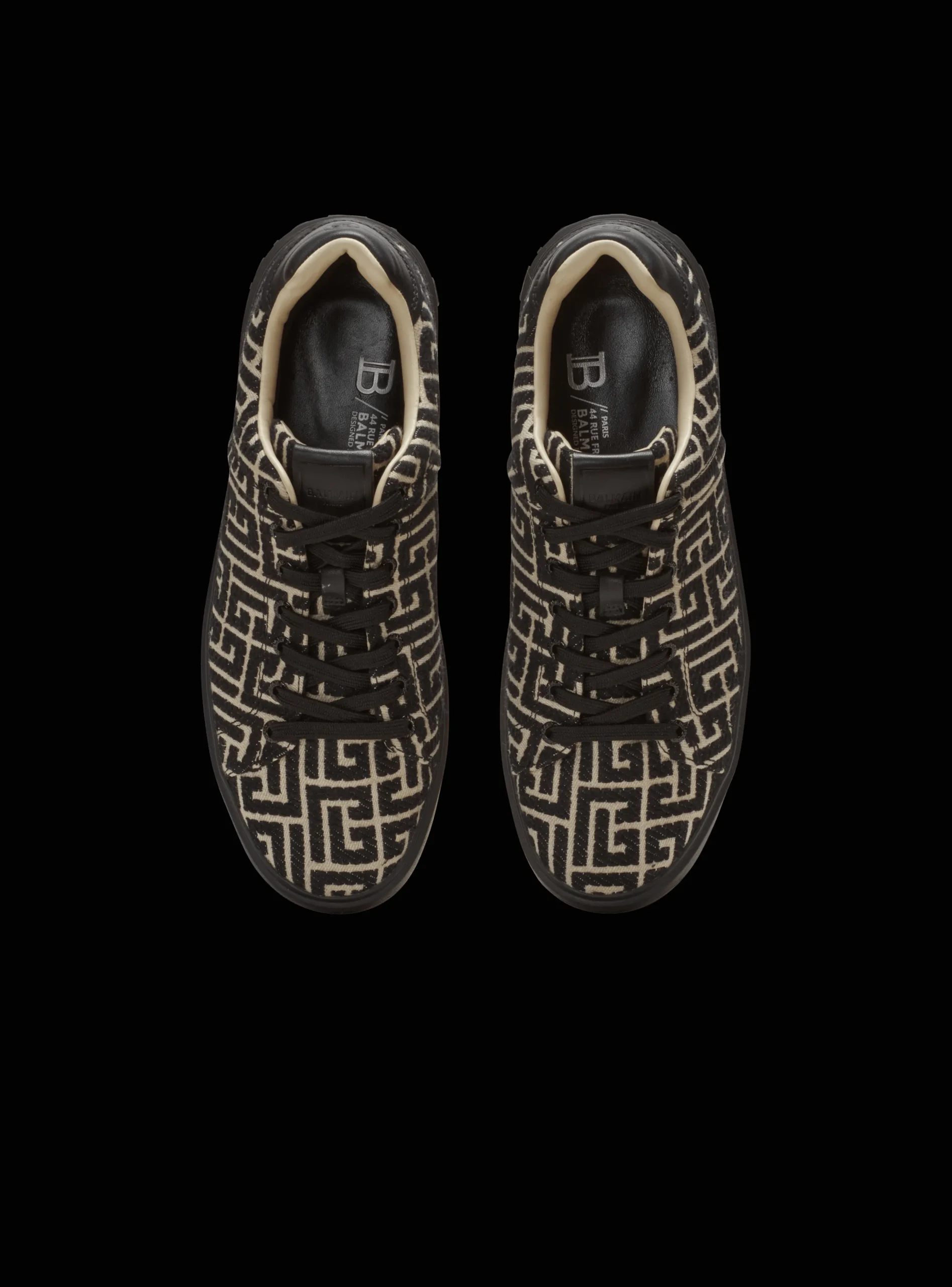 Balmain B-Court Trainers With Jacquard Monogram