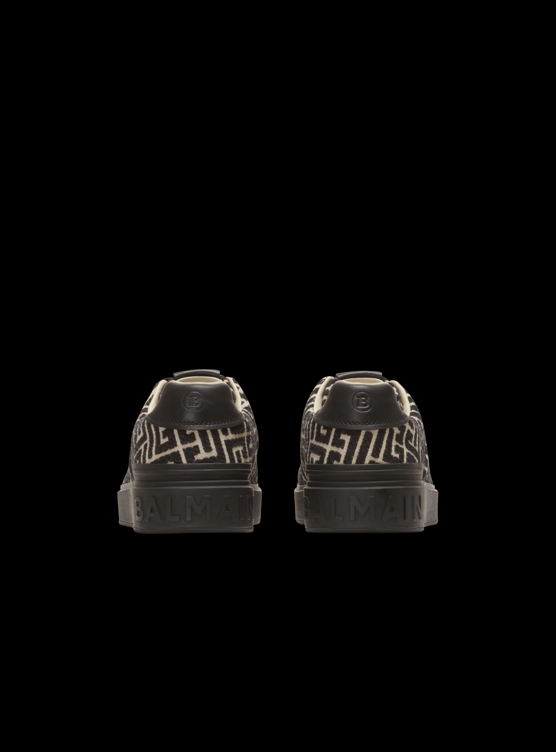 Balmain B-Court Trainers With Jacquard Monogram