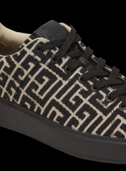 Balmain B-Court Trainers With Jacquard Monogram