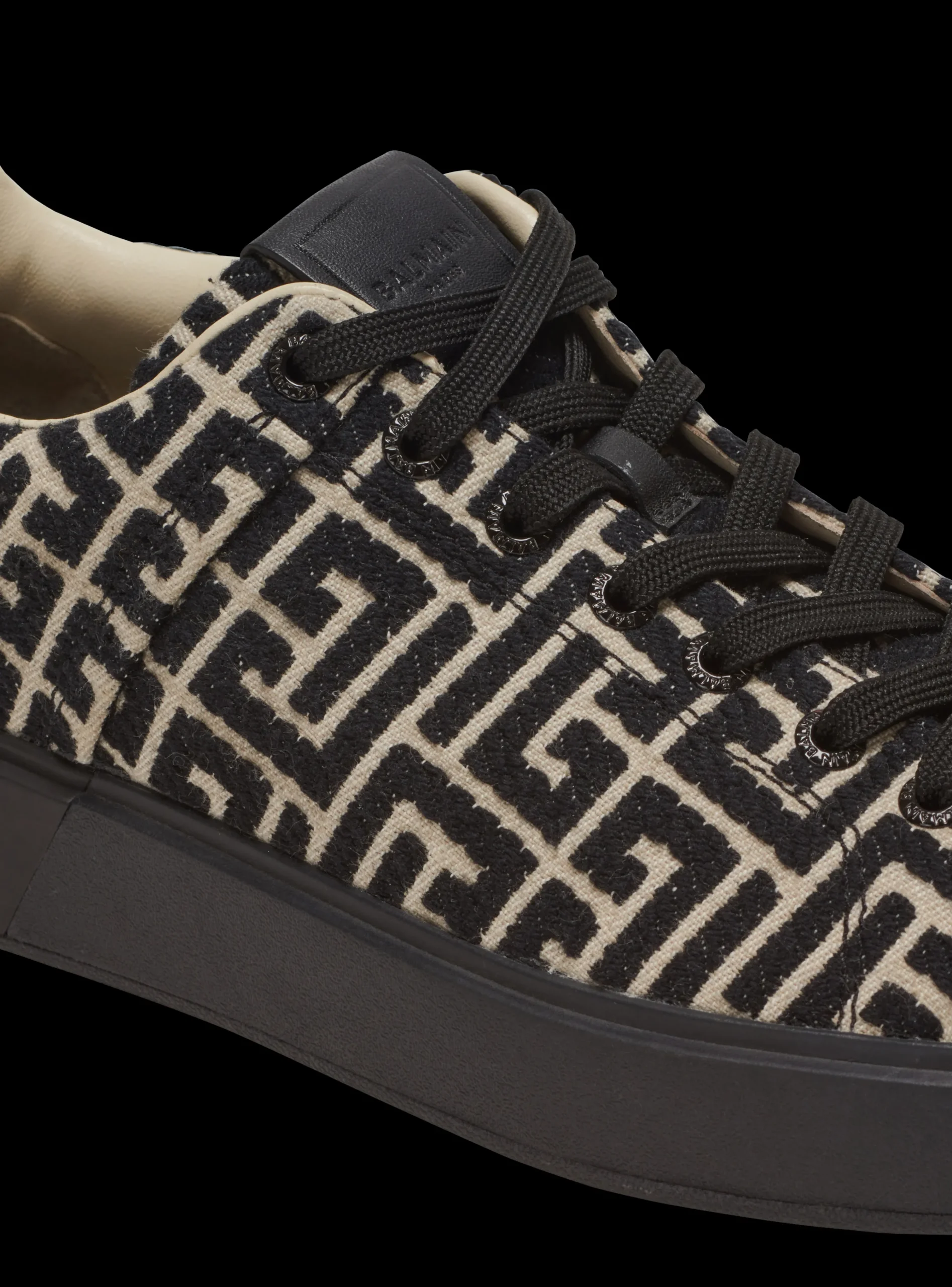 Balmain B-Court Trainers With Jacquard Monogram