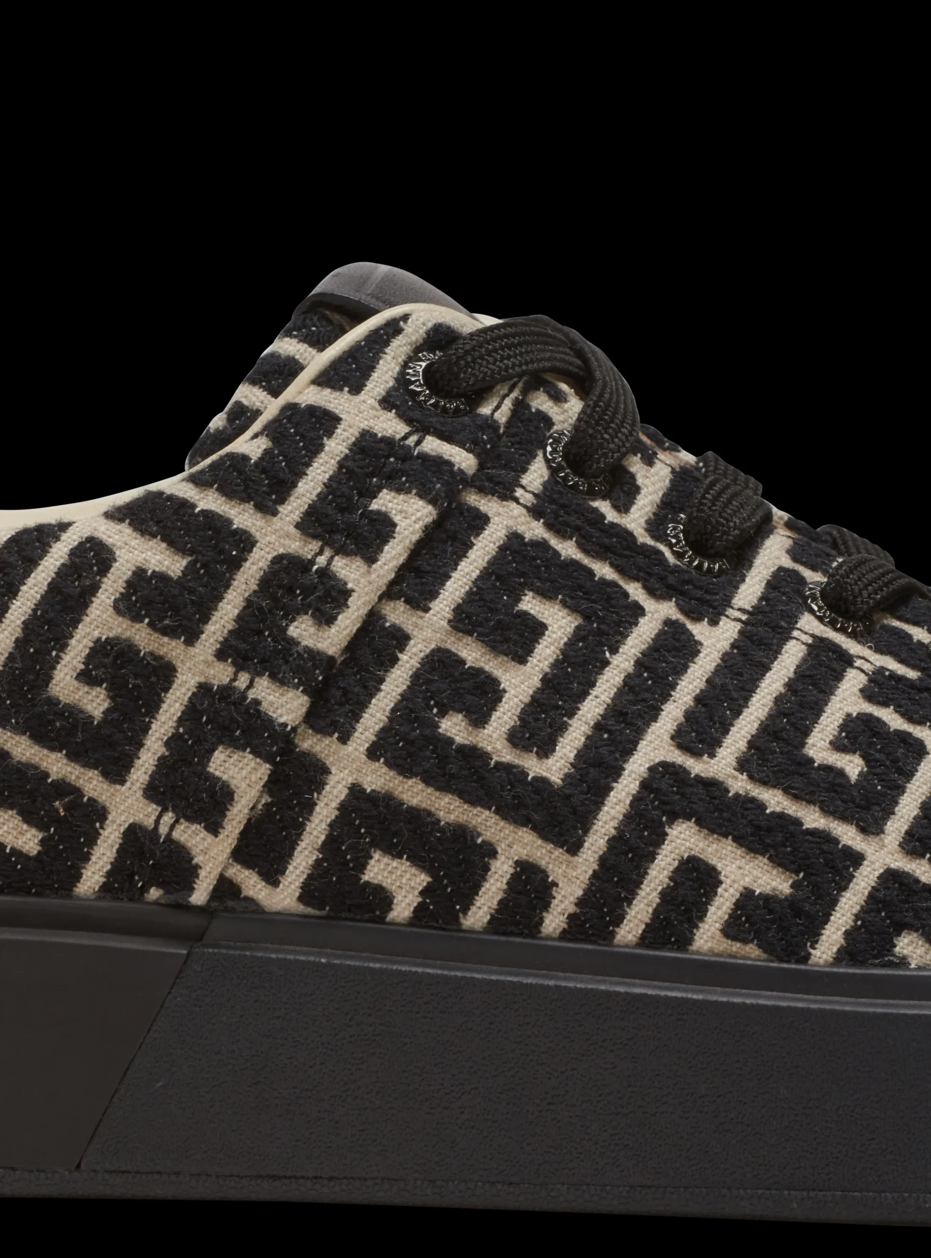 Balmain B-Court Trainers With Jacquard Monogram