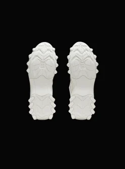 Women Balmain B-East Monogrammed Nylon And Leather Trainers