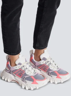 Women Balmain B-East PB Trainers In Technical Materials And Mesh
