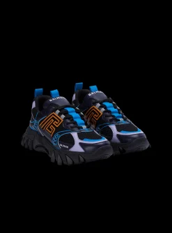 Balmain B-East Trainers In Calfskin And Mesh