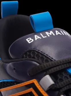Balmain B-East Trainers In Calfskin And Mesh