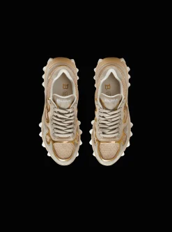 Women Balmain B-East Trainers In Leather, Suede And Mesh