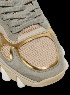 Women Balmain B-East Trainers In Leather, Suede And Mesh