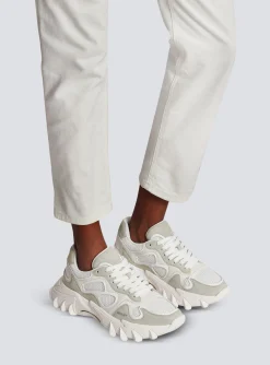 Women Balmain B-East Trainers In Leather, Suede And Mesh
