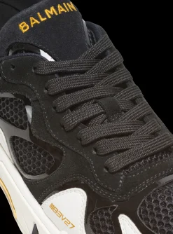 Women Balmain B-East Trainers In Leather, Suede And Mesh