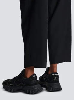 Balmain B-East Trainers In Leather, Suede And Mesh