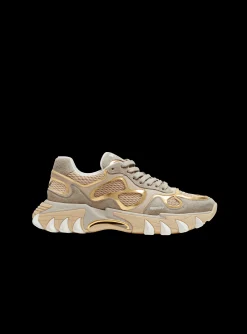 Balmain B-East Trainers In Leather, Suede And Mesh