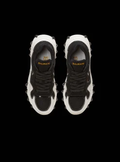 Balmain B-East Trainers In Leather, Suede And Mesh