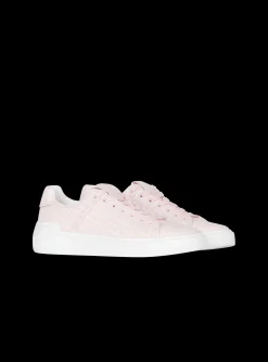 Women Balmain Bicolor Jacquard B-Court Sneakers