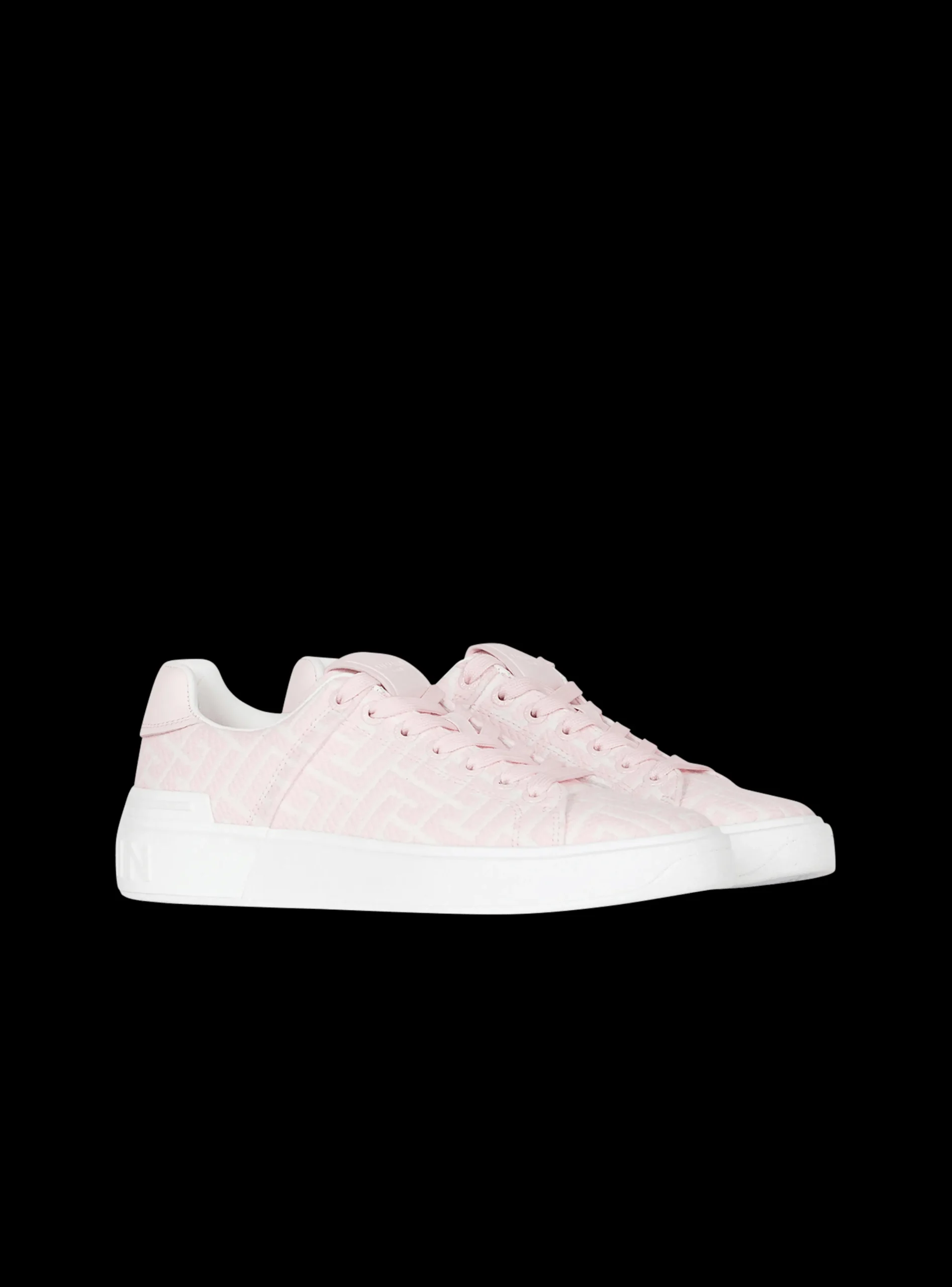 Women Balmain Bicolor Jacquard B-Court Sneakers
