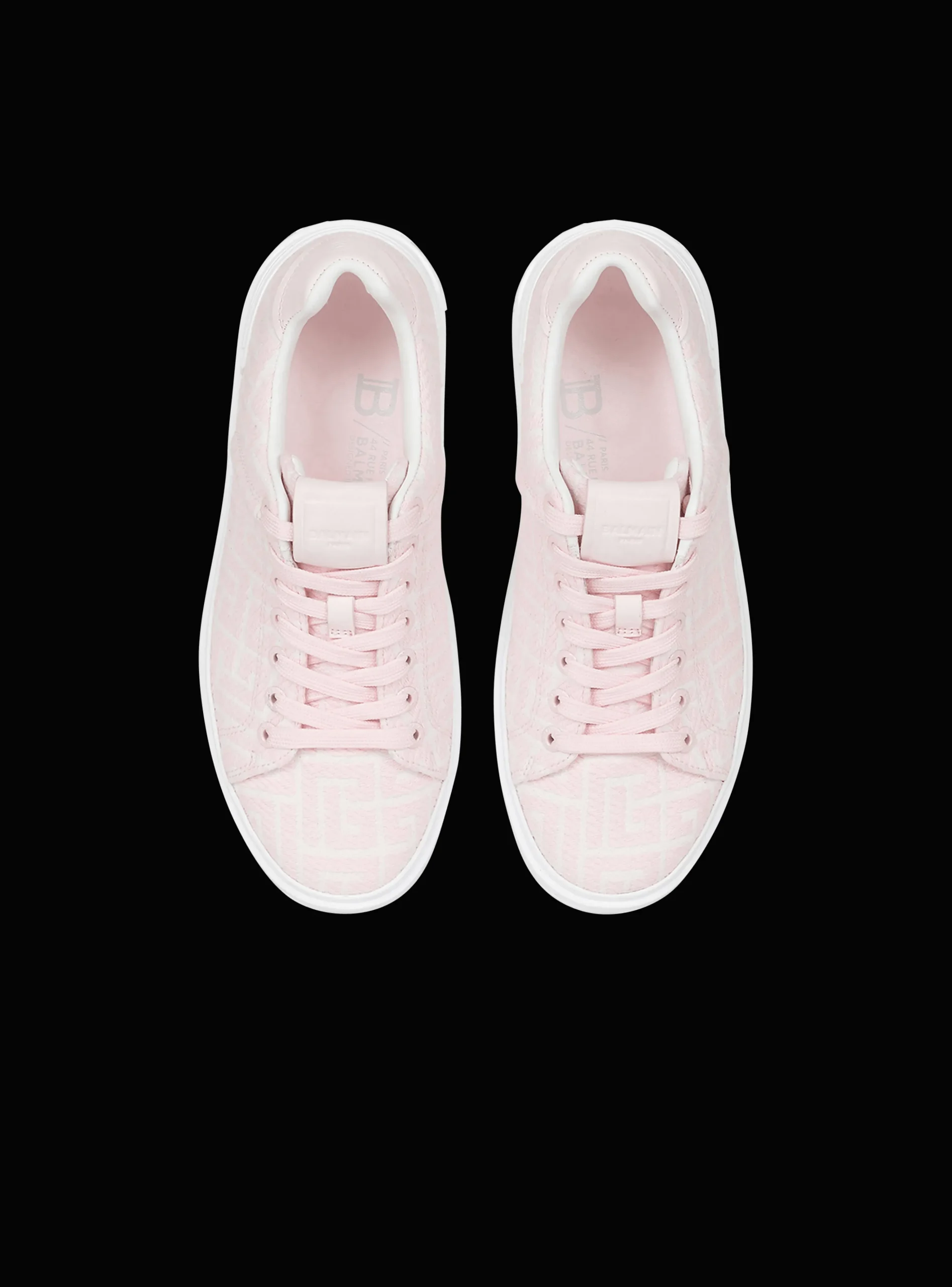 Women Balmain Bicolor Jacquard B-Court Sneakers