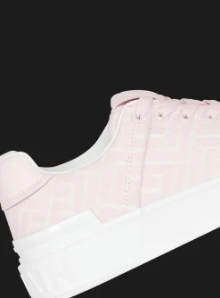 Women Balmain Bicolor Jacquard B-Court Sneakers