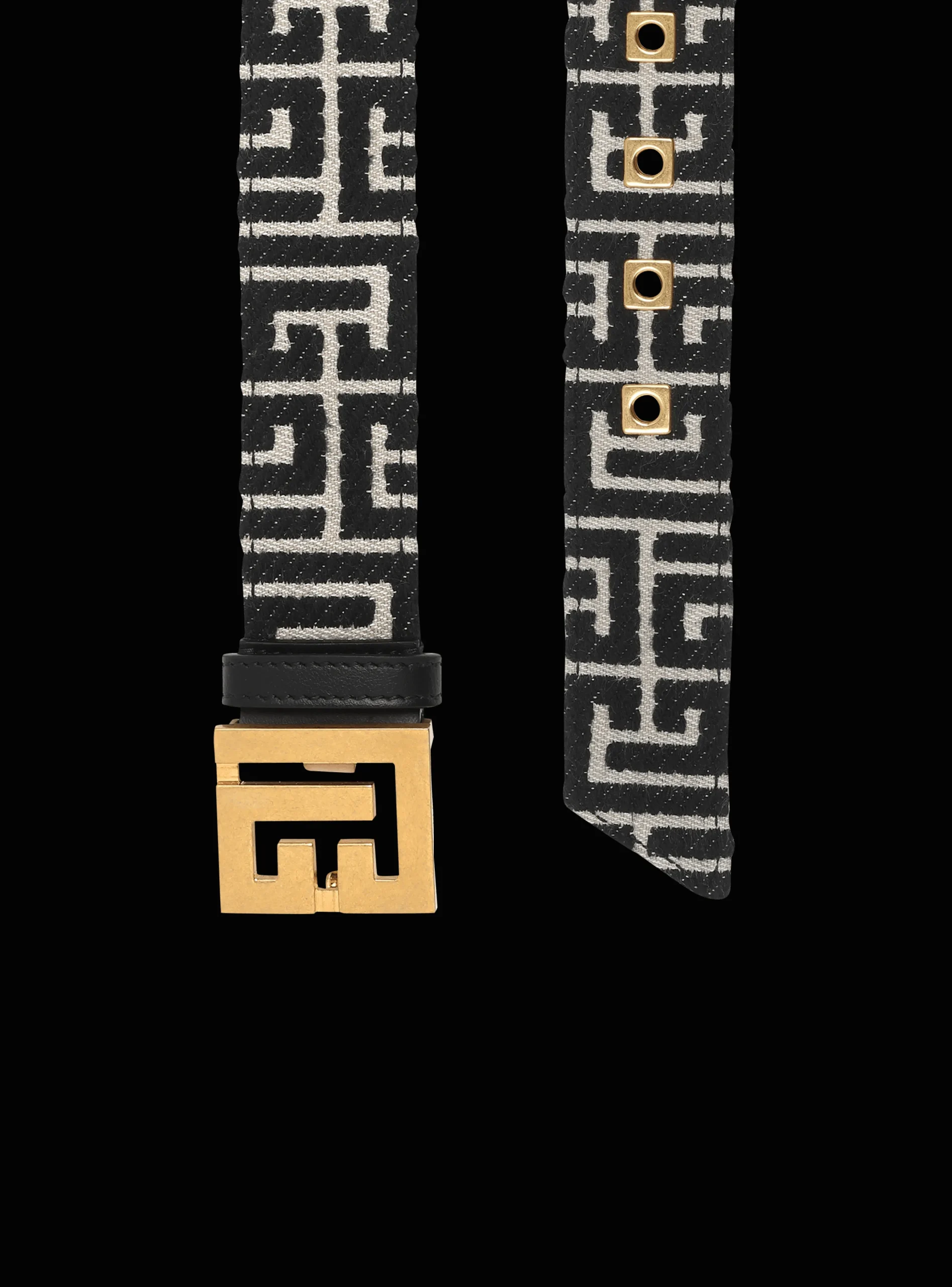 Women Balmain Bicolor Jacquard PB Belt Belt