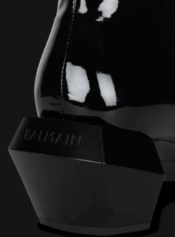 Balmain Billy Patent Leather Ankle Boots