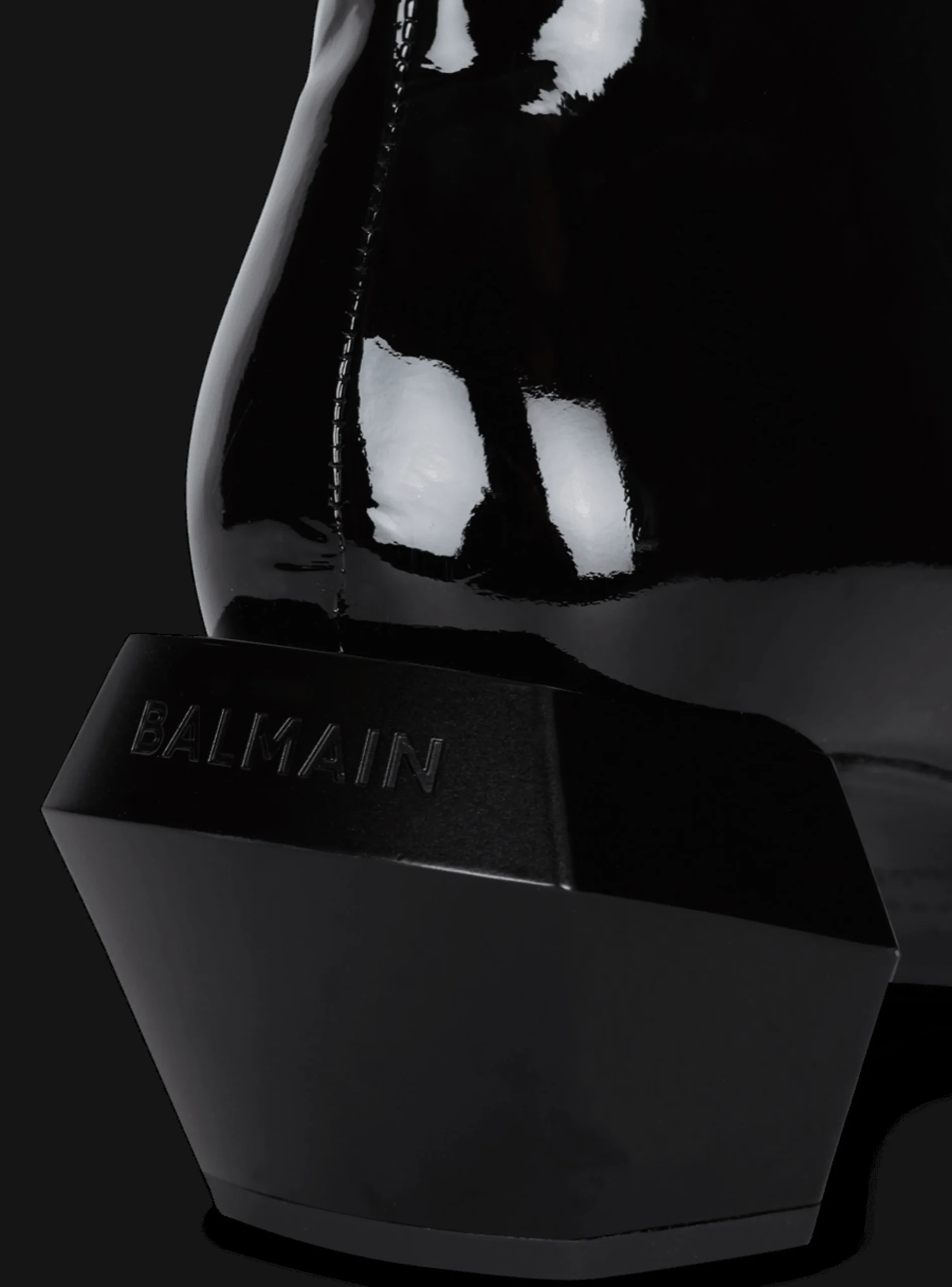 Balmain Billy Patent Leather Ankle Boots