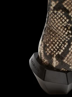 Balmain Billy Snakeskin-effect Leather Ankle Boots