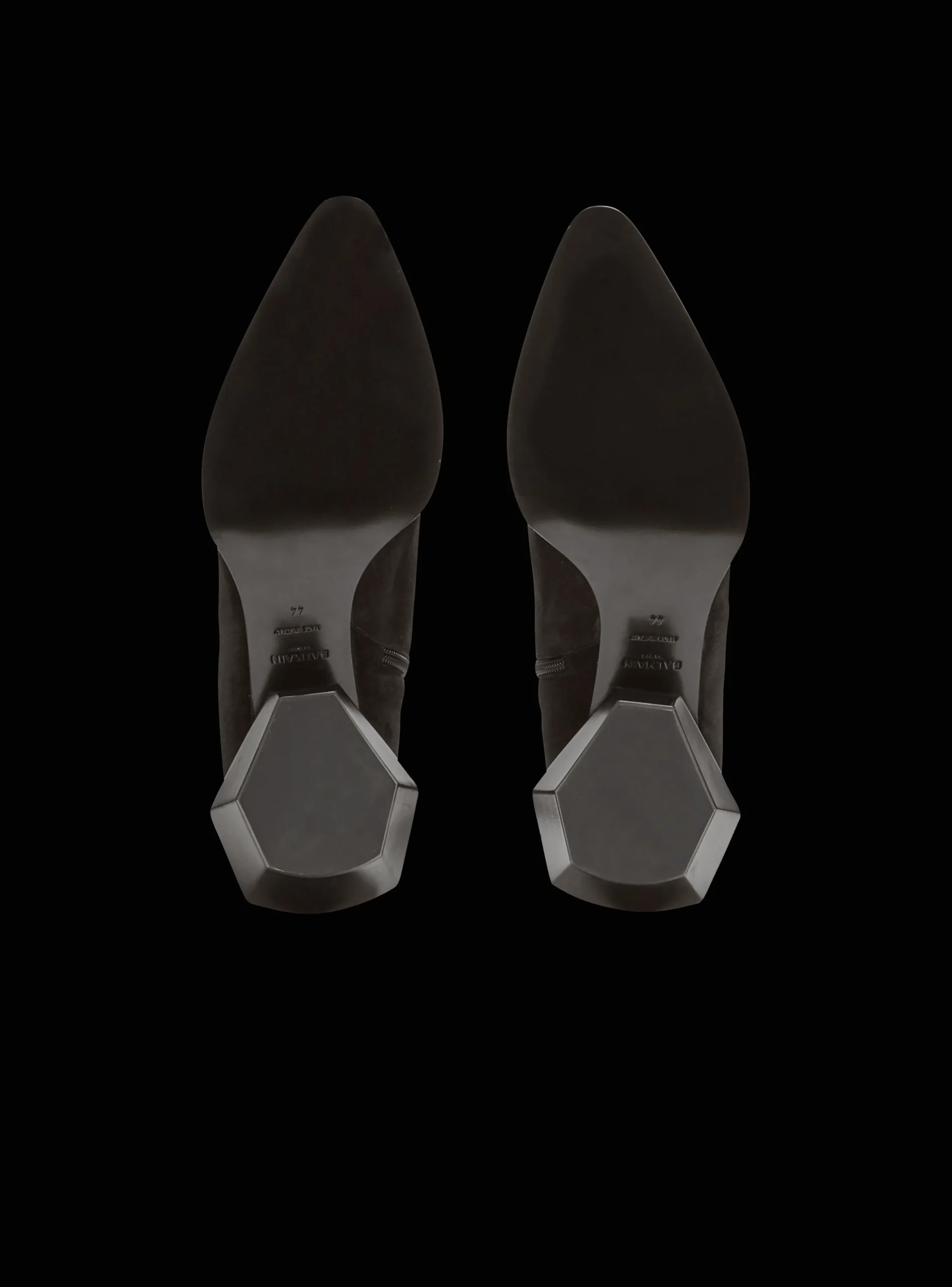 Balmain Billy Suede Ankle Boots With Diamond Heel