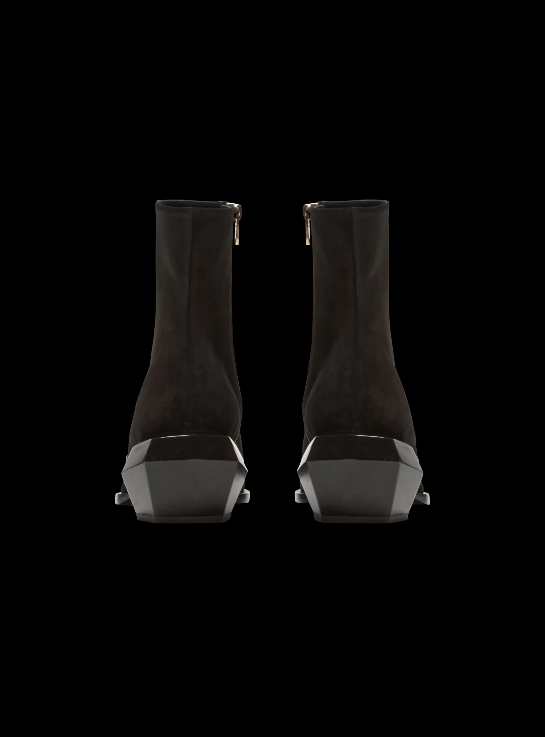 Balmain Billy Suede Ankle Boots With Diamond Heel