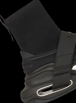 Balmain Neoprene And Knit B-Bold High-top Sneakers With Straps