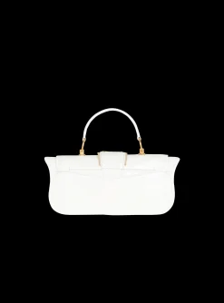 Women Balmain Blaze Clutch Bag In Crocodile Effect-embossed Leather