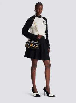 Women Balmain Blaze Pouch Bag In Beaded Leather