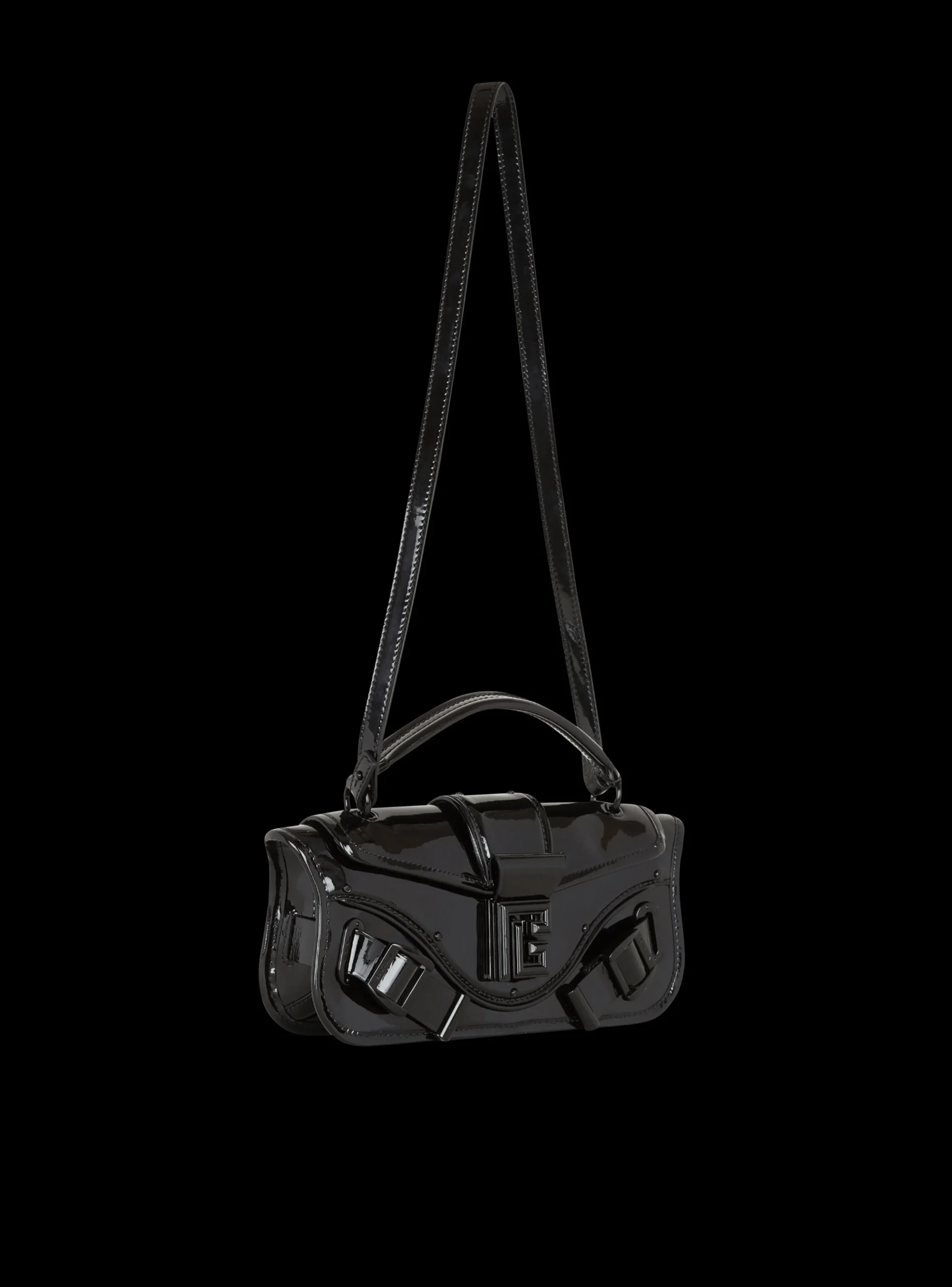 Women Balmain Blaze Pouch In Patent Leather