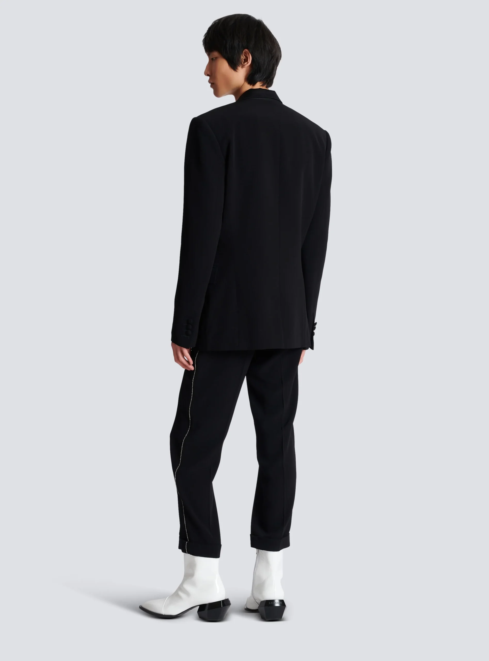 Balmain Blazer With Embroidered Bamboo Collar