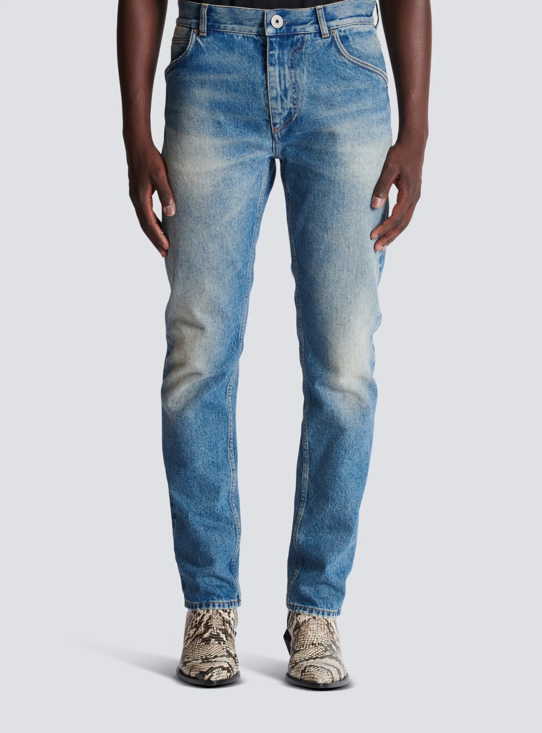 Balmain Wash Vintage Denim Jeans