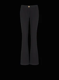 Women Balmain Bootcut Crepe Trousers