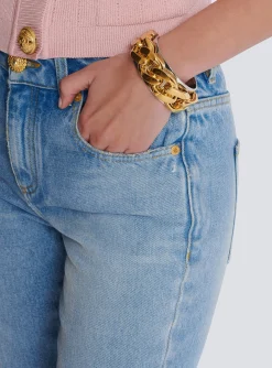 Women Balmain Brass Chain Bracelet